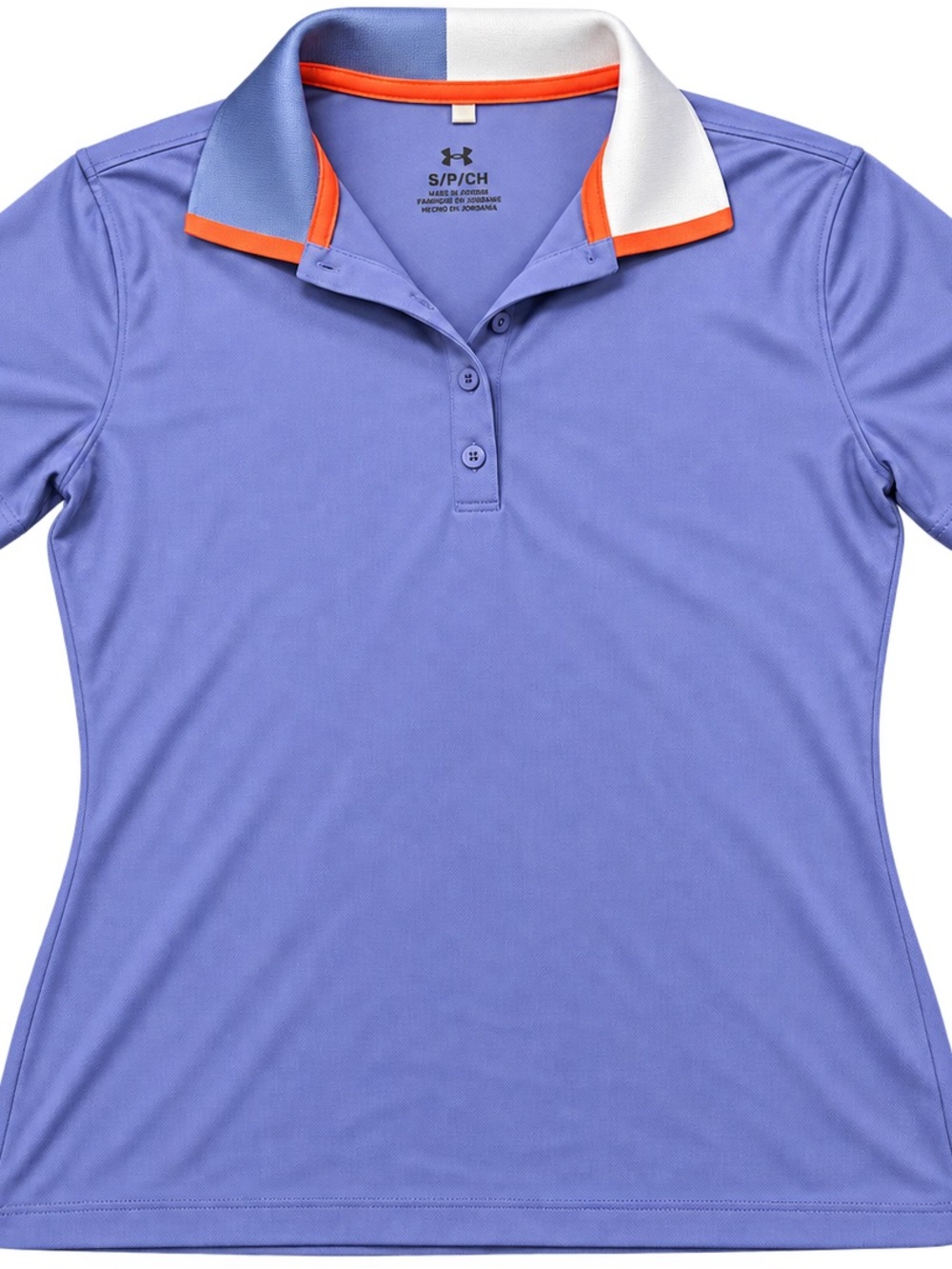 Under Armour Women’s Golf Polo Small Purple Colorblock Preppy Tennis
